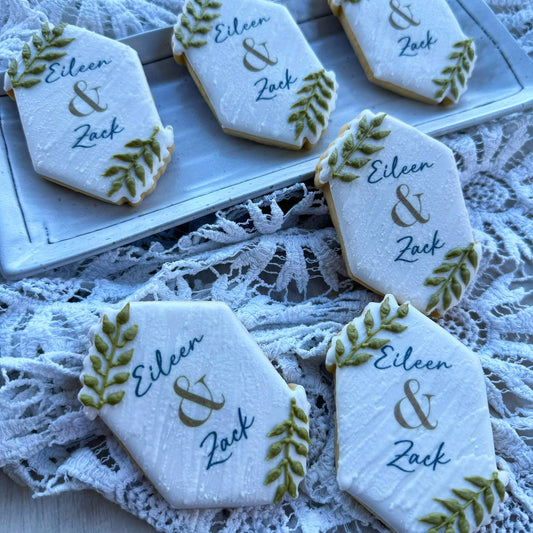 Wedding favors / Personalised Bridal Shower, Engagement Custom Cookies #12