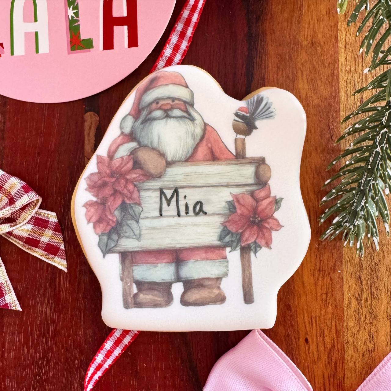 Personalised Santa (pink)