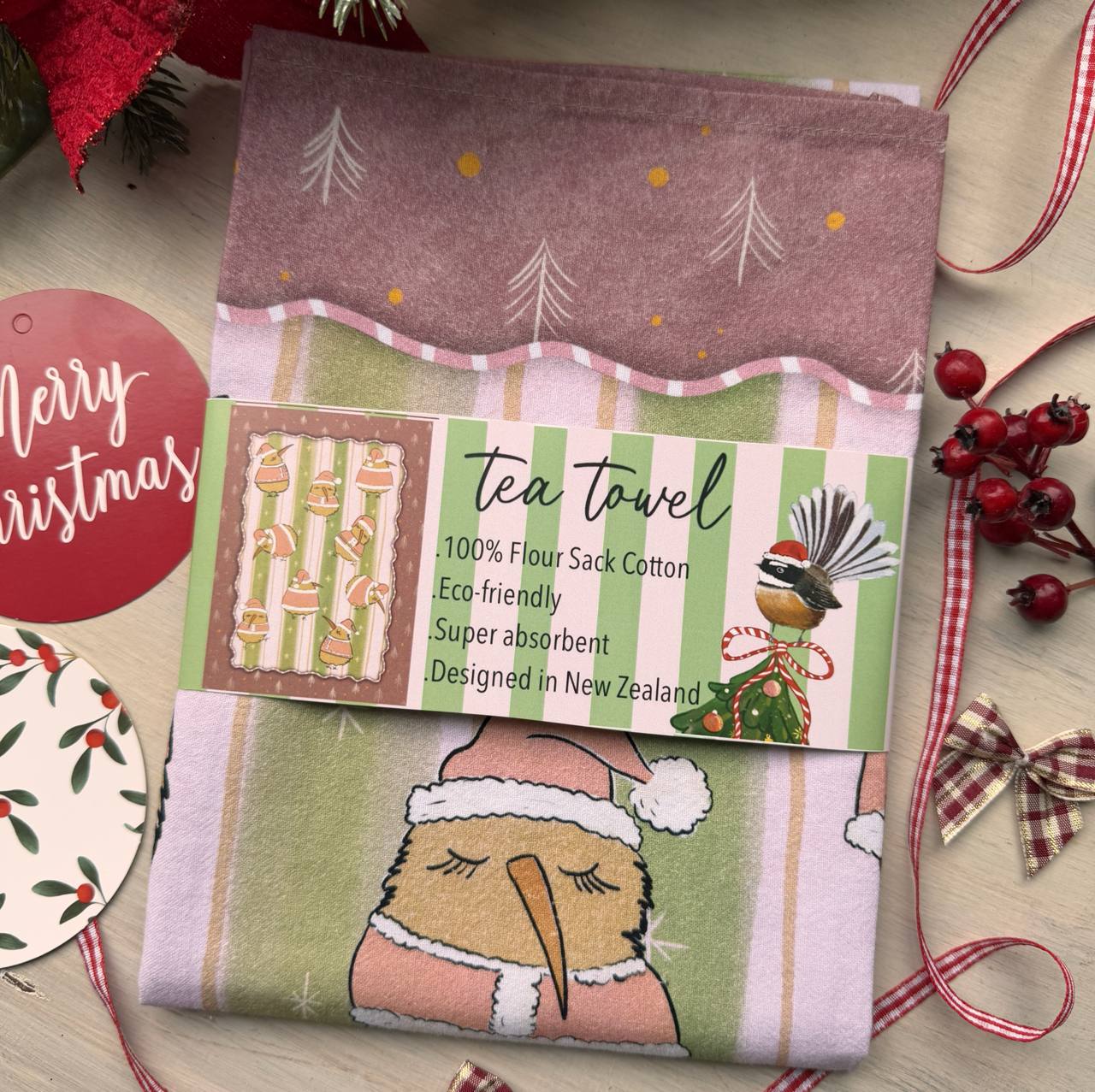 Christmas Tea Towel (Gingerbread Man)