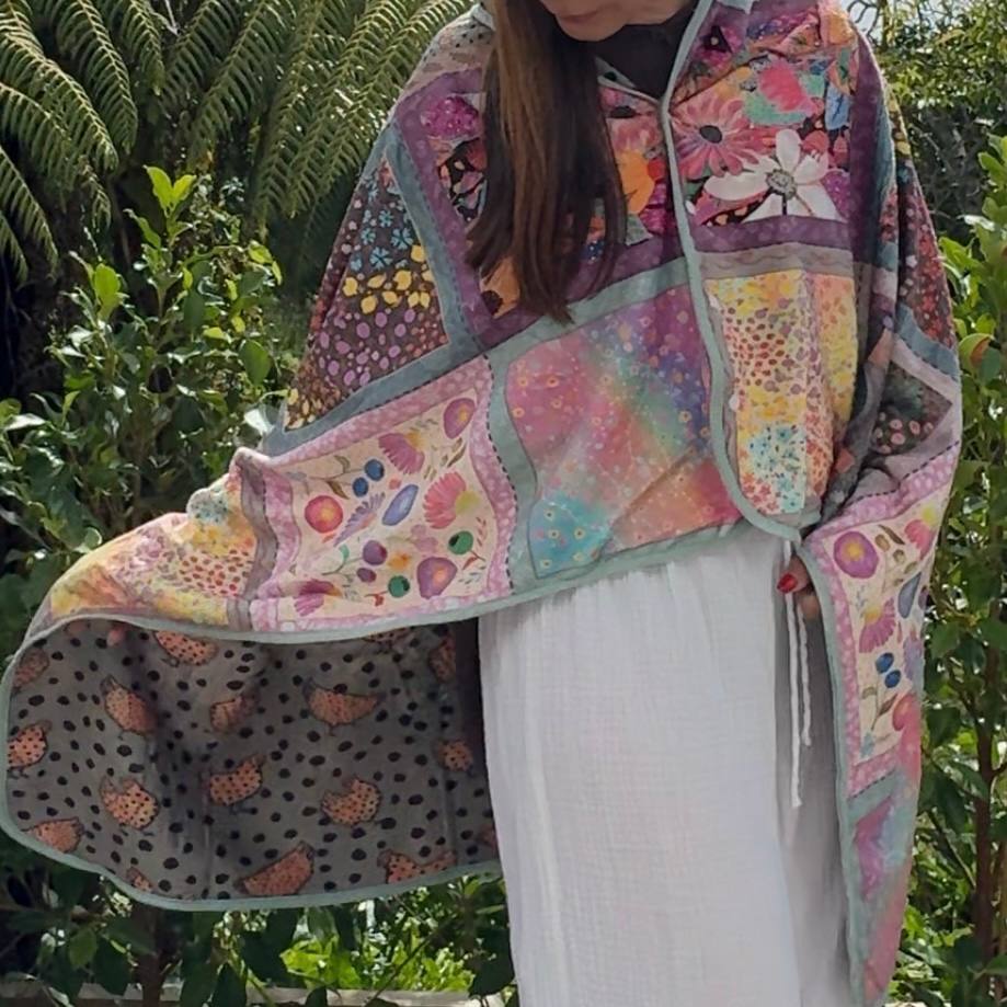 Wearable Blanket / Throw Blanket - Patchwork Design