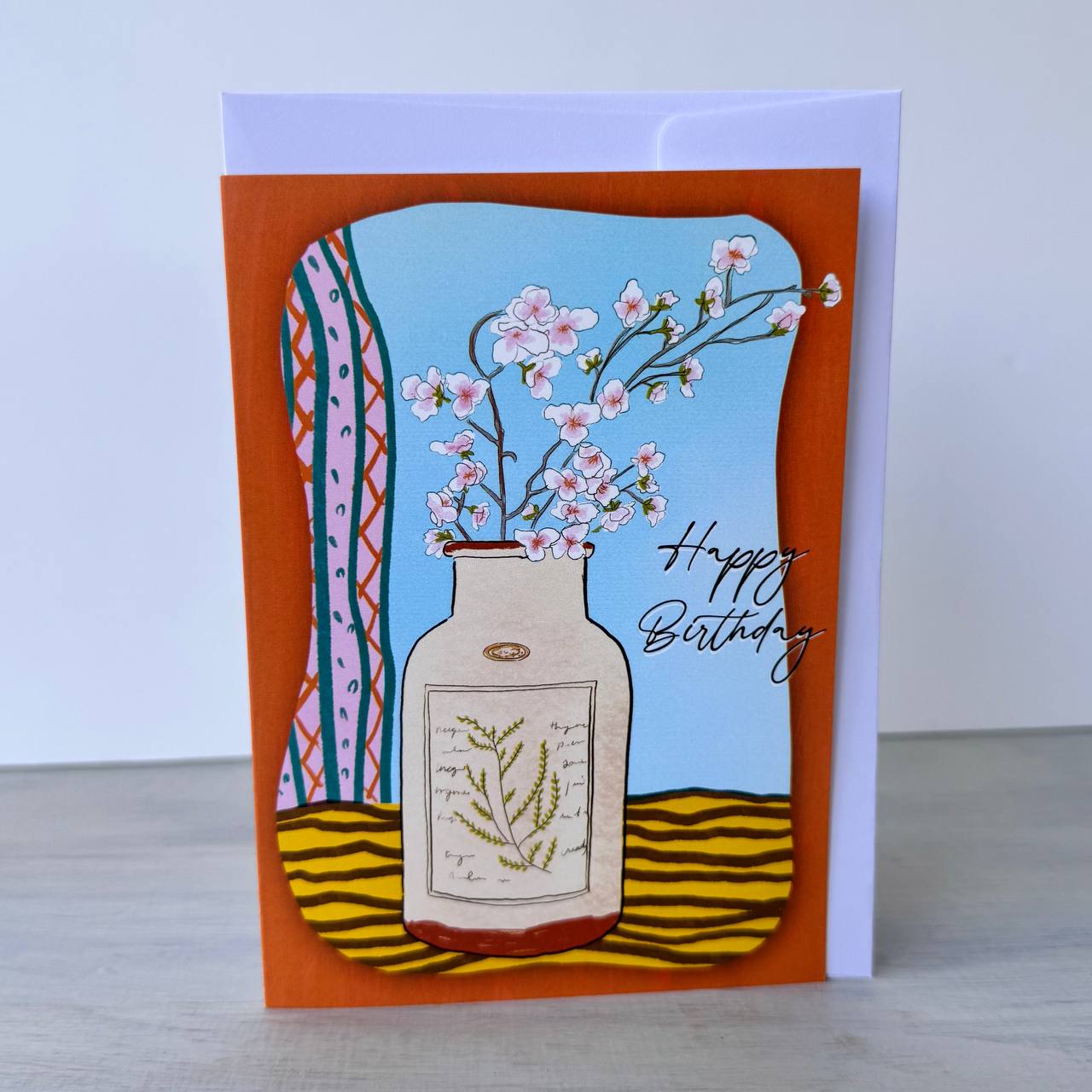 Birthday Card - Blooms in a Vase