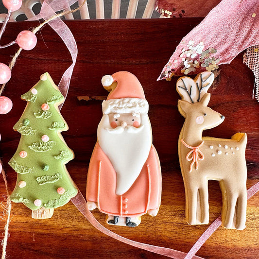 Pink Christmas Cookie Set (3pc)