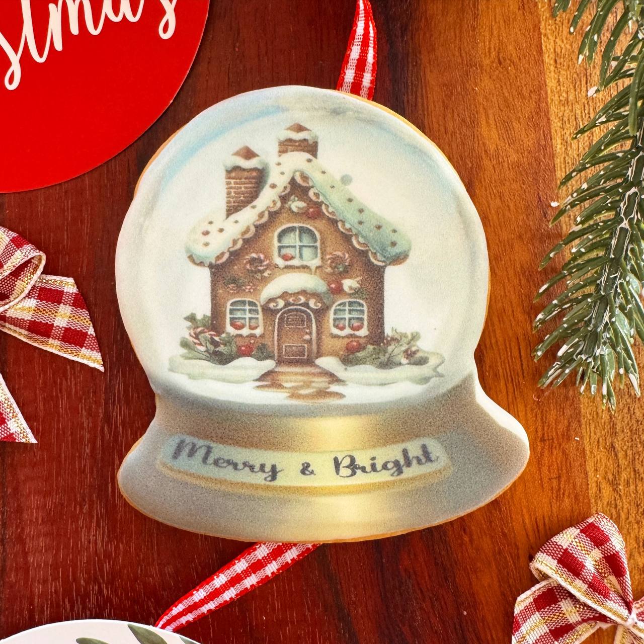 Snow Globe Gingerbread House