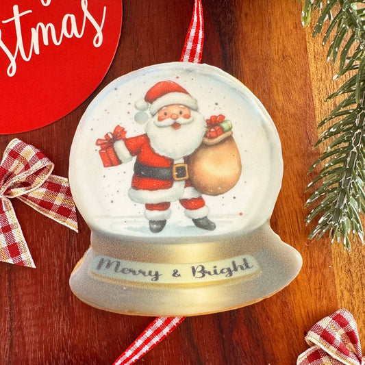 Snow Globe Cookie (Santa design)