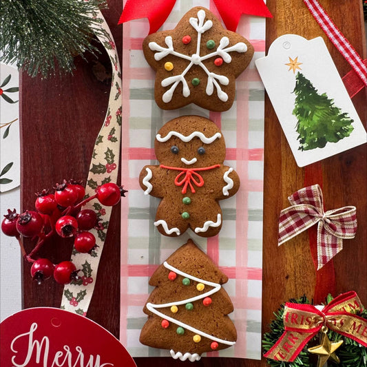 Decorated gingerbread cookies (3pc)