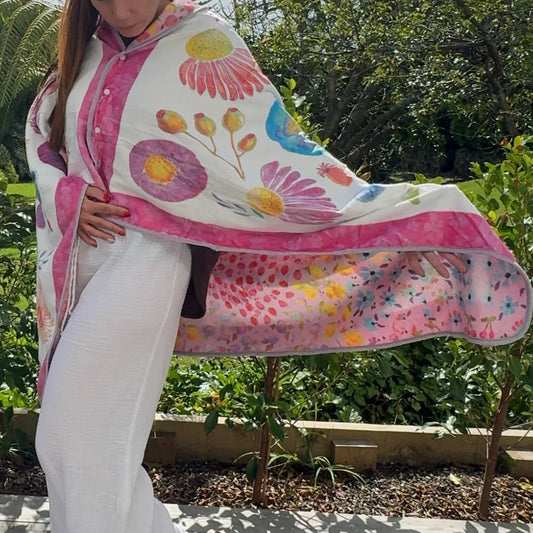 Wearable Blanket / Throw Blanket - Florals
