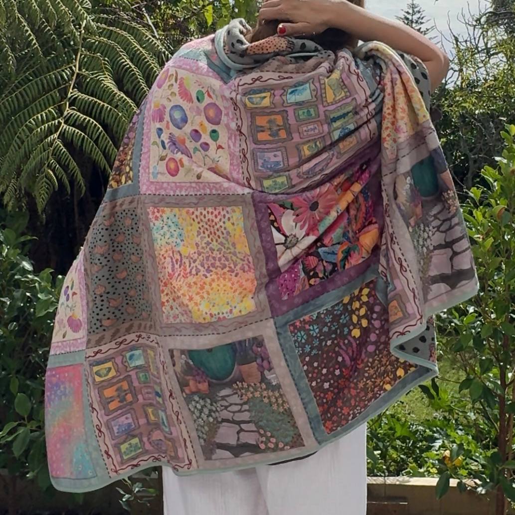Wearable Blanket / Throw Blanket - Patchwork Design