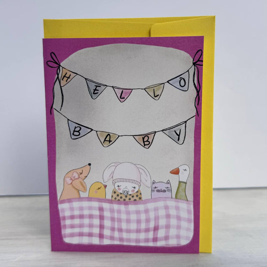Welcome Baby Card - Baby Girl