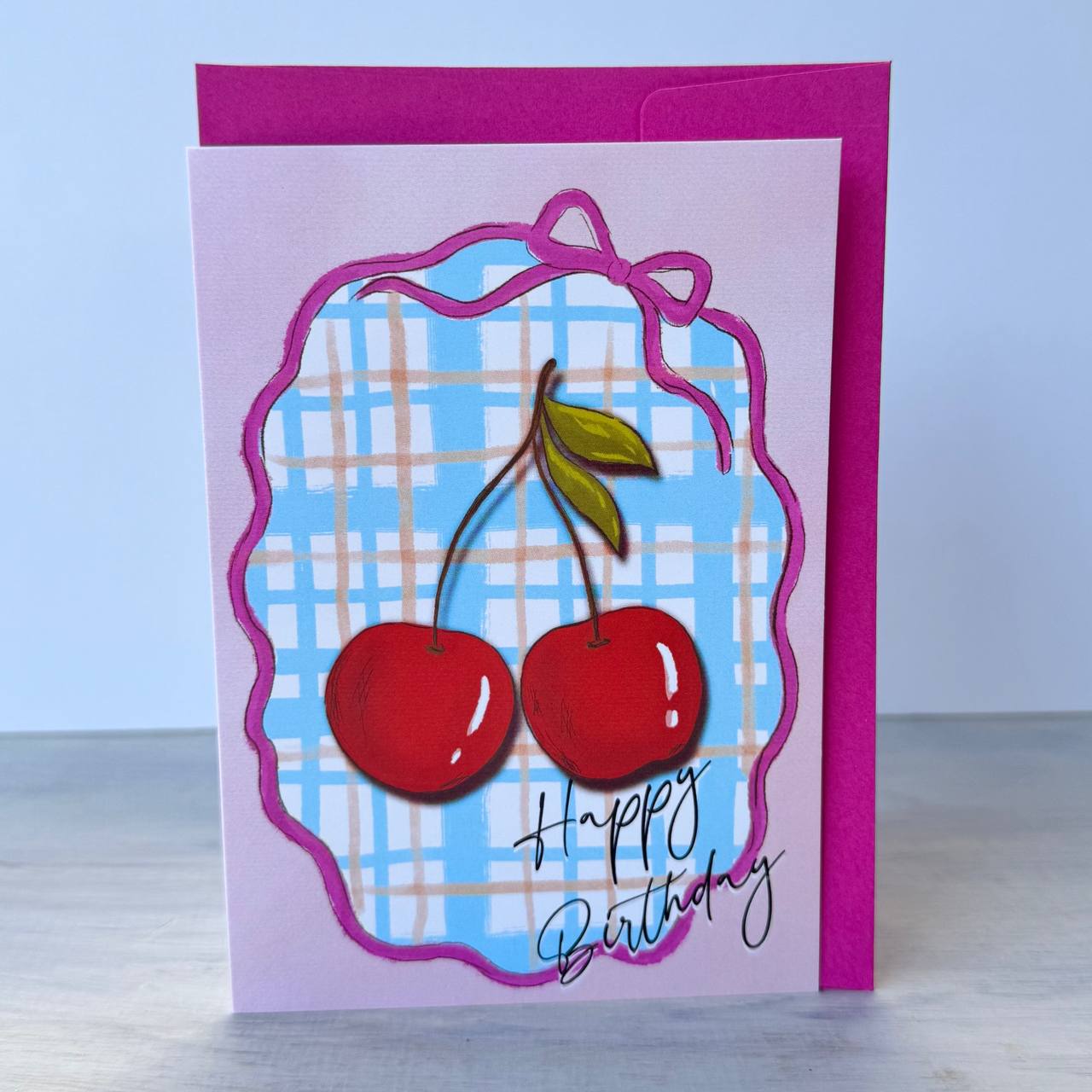 Birthday Card - Vintage Cherries