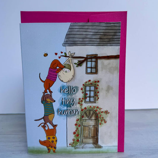 Welcome Baby Card - Hello Tiny Human