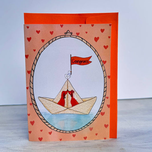 Wedding Card - Pawfectly Married, Congrats