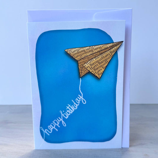 Birthday Card - Paper Plane