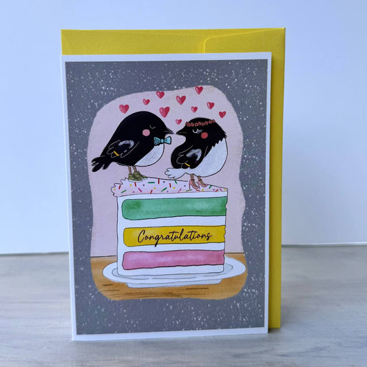 Greeting Card - Lovebirds Congratulations